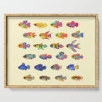 Killifish! - yellow Serving Tray Gallery Image 1