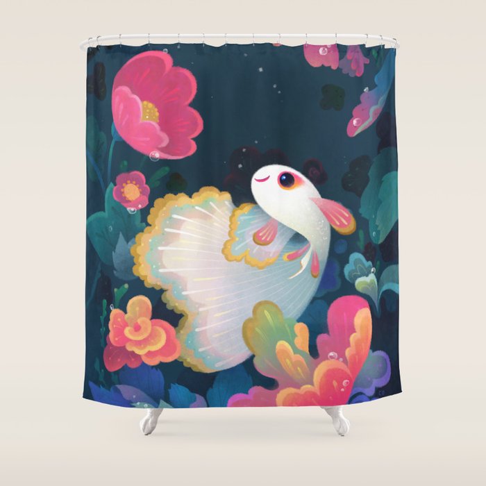 Flower guppy Shower Curtain Gallery Image 1