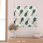 Green & Gold Cicada Wall Tapestry Gallery Image 2