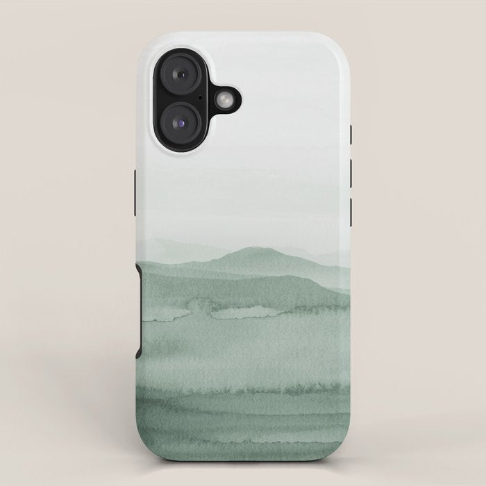 Abstract 1 Watercolor Sage Green Art Print By LandSartprints iPhone Case Gallery Image 1