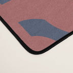 Mid Century Modern Loops Pattern in Maroon and Navy Blue Desk Mat Gallery Image 4