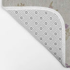 William Morris Kelmscott Trellis Linen Aubergine Bath Mat Gallery Image 2