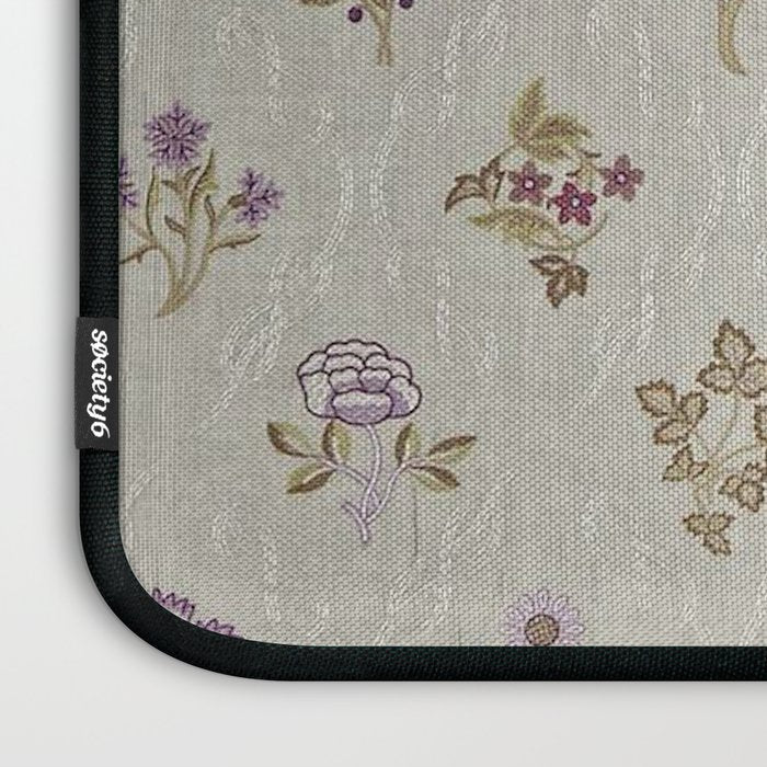 William Morris Kelmscott Trellis Linen Aubergine Laptop Sleeve Gallery Image 3