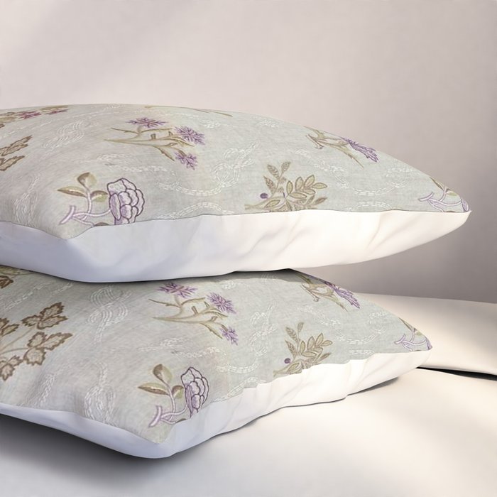 William Morris Kelmscott Trellis Linen Aubergine Pillow Sham Gallery Image 3