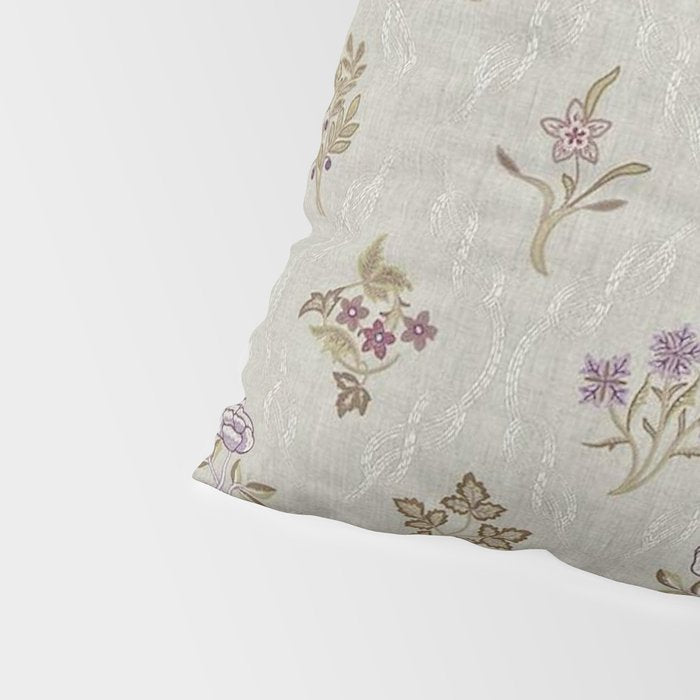 William Morris Kelmscott Trellis Linen Aubergine Pillow Sham Gallery Image 4