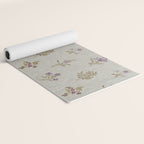 William Morris Kelmscott Trellis Linen Aubergine Yoga Mat Gallery Image 2