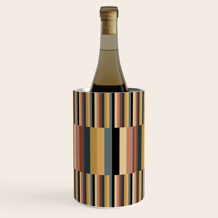 Mixed Stripes Pattern XXIV Bold Retro Wine Chiller Gallery Image 3