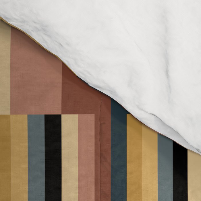 Mixed Stripes Pattern XXIV Bold Retro Comforter Gallery Image 4