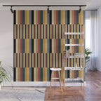 Mixed Stripes Pattern XXIV Bold Retro Wall Mural Gallery Image 1