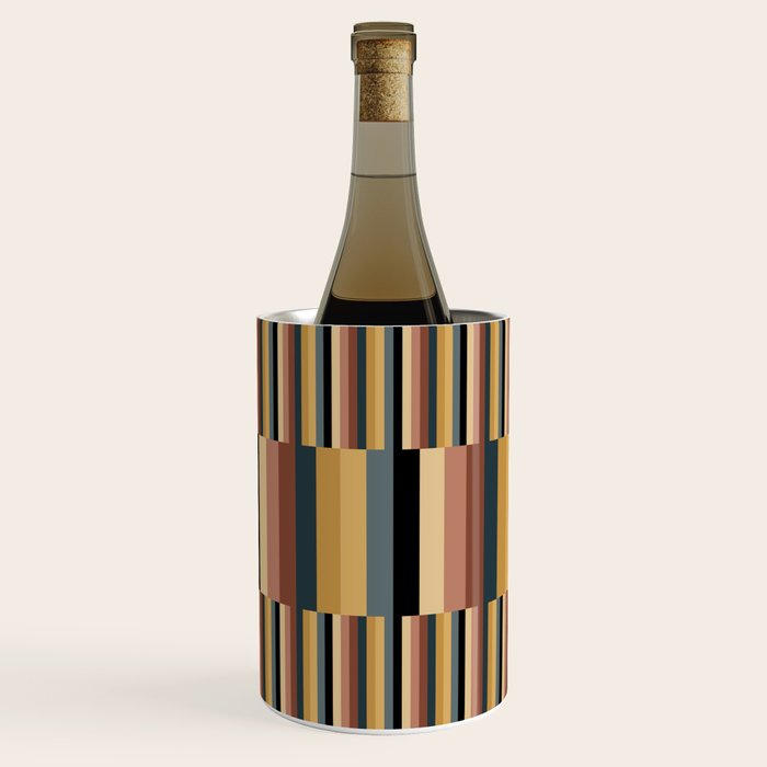 Mixed Stripes Pattern XXIV Bold Retro Wine Chiller Gallery Image 2