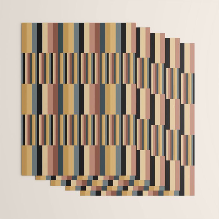 Mixed Stripes Pattern XXIV Bold Retro Wrapping Paper Gallery Image 3