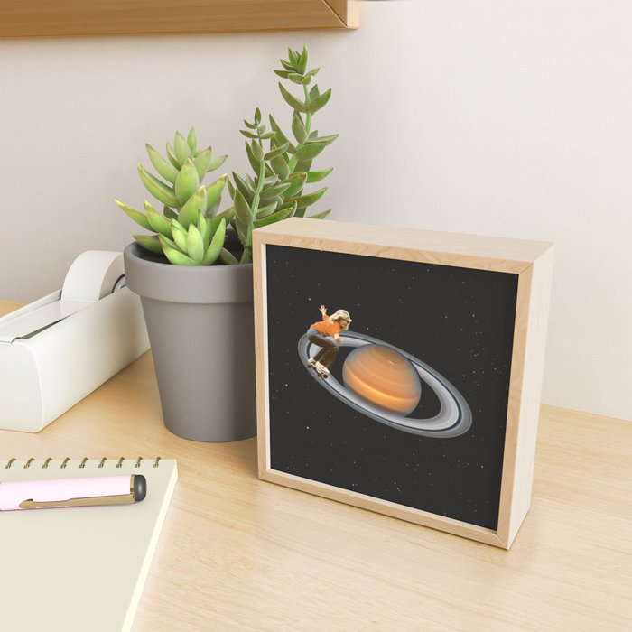 Saturn Skating - Skateboard Mini Art Print Gallery Image 2