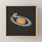 Saturn Skating - Skateboard Mini Art Print Gallery Image 1