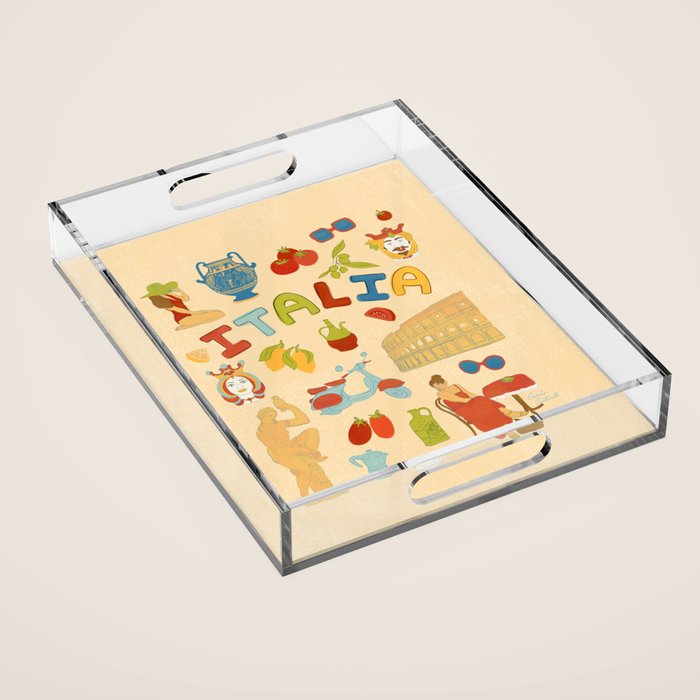 Viva Italia Acrylic Tray Gallery Image 1
