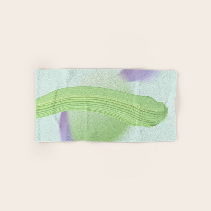 Spring Bud Lavender: Abstract Brush Strokes on Gradient Color - 002 Bath Towel Gallery Image 1