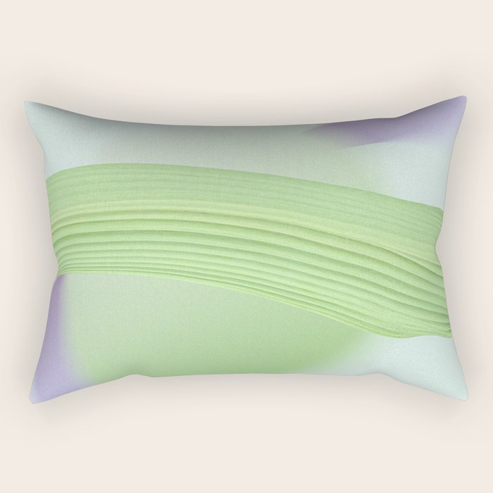 Spring Bud Lavender: Abstract Brush Strokes on Gradient Color - 002 Rectangular Pillow Gallery Image 2