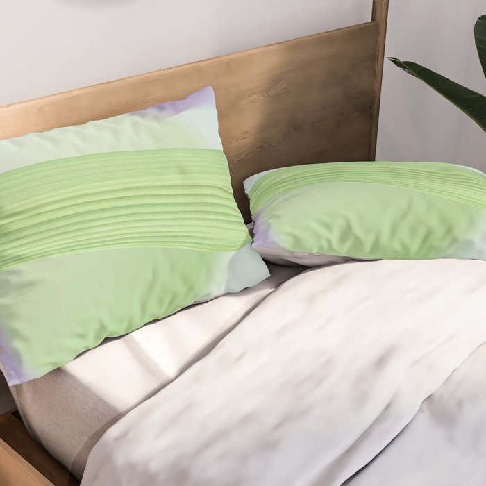 Spring Bud Lavender: Abstract Brush Strokes on Gradient Color - 002 Pillow Sham Gallery Image 2