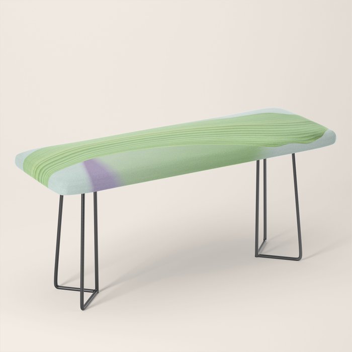 Spring Bud Lavender: Abstract Brush Strokes on Gradient Color - 002 Bench Gallery Image 1
