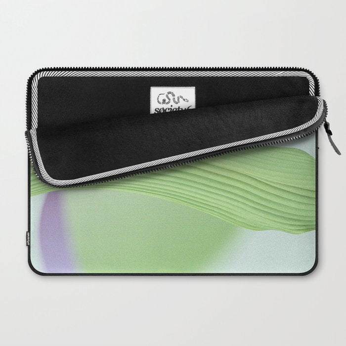 Spring Bud Lavender: Abstract Brush Strokes on Gradient Color - 002 Laptop Sleeve Gallery Image 2