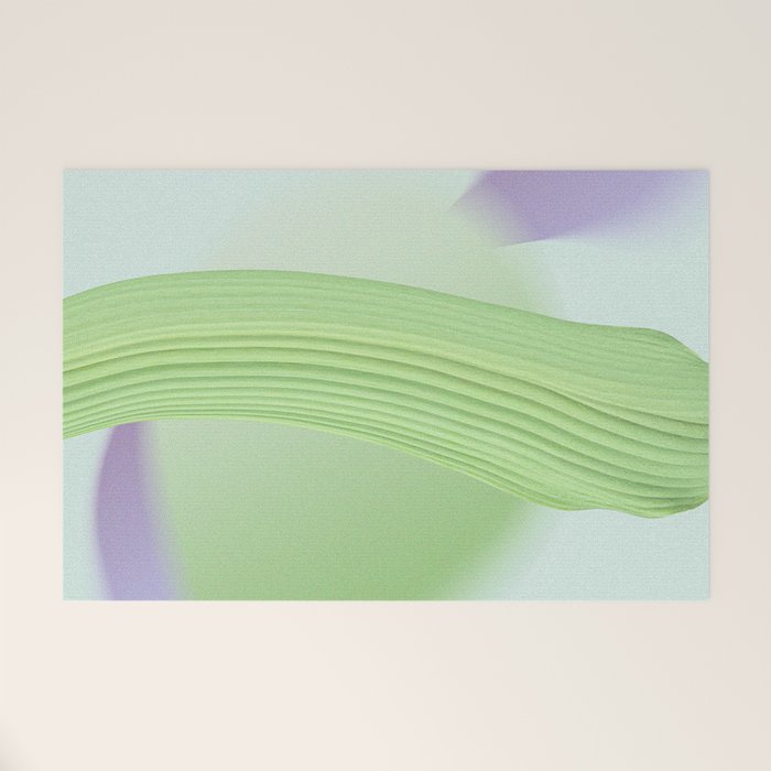 Spring Bud Lavender: Abstract Brush Strokes on Gradient Color - 002 Welcome Mat Gallery Image 1