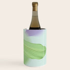 Spring Bud Lavender: Abstract Brush Strokes on Gradient Color - 002 Wine Chiller Gallery Image 3