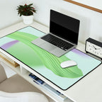 Spring Bud Lavender: Abstract Brush Strokes on Gradient Color - 002 Desk Mat Gallery Image 2