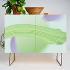 Spring Bud Lavender: Abstract Brush Strokes on Gradient Color - 002 Credenza Gallery Image 1