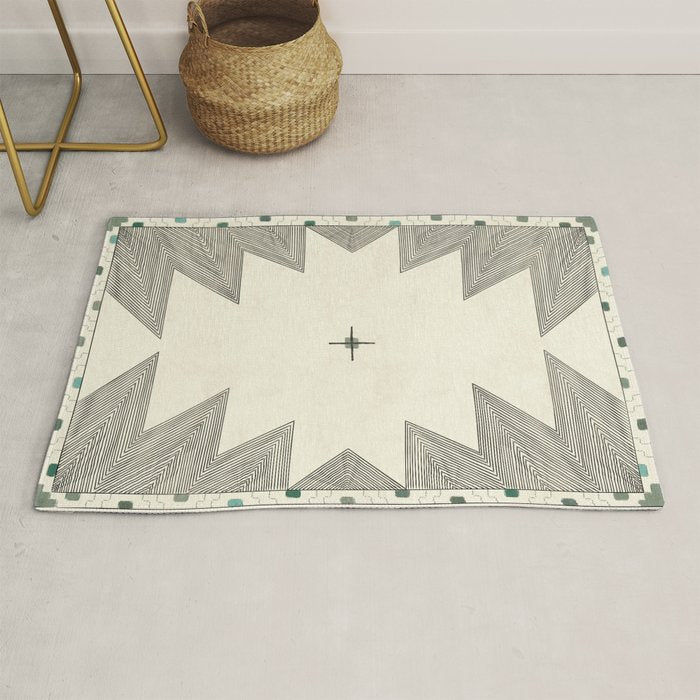 Southwestern Trippy Tile Rug Gallery Image 1