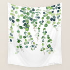 Eucalyptus Watercolor 4 Wall Tapestry Gallery Image 4