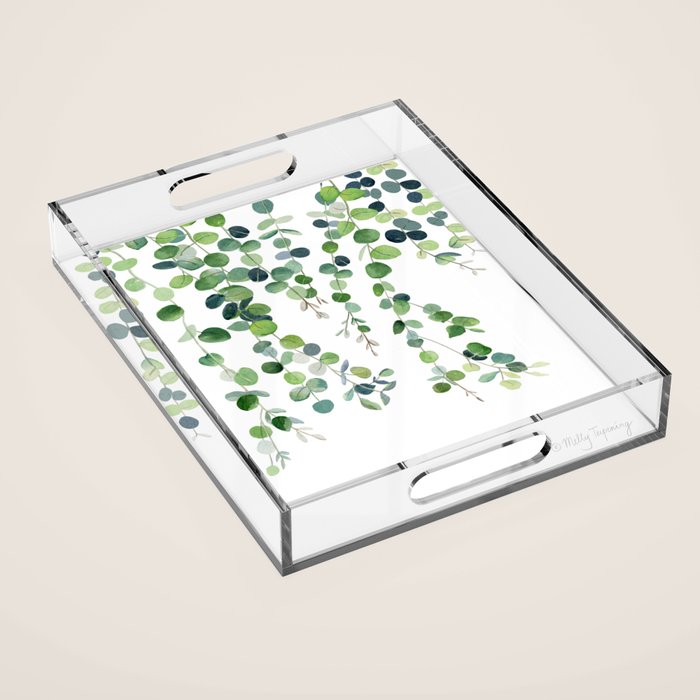 Eucalyptus Watercolor 4 Acrylic Tray Gallery Image 1