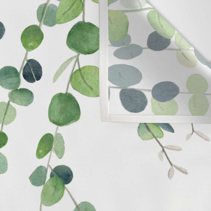 Eucalyptus Watercolor 4 Wall Tapestry Gallery Image 3