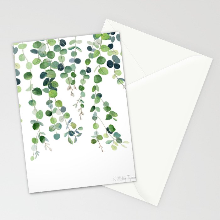Eucalyptus Watercolor 4 Stationery Card Gallery Image 2
