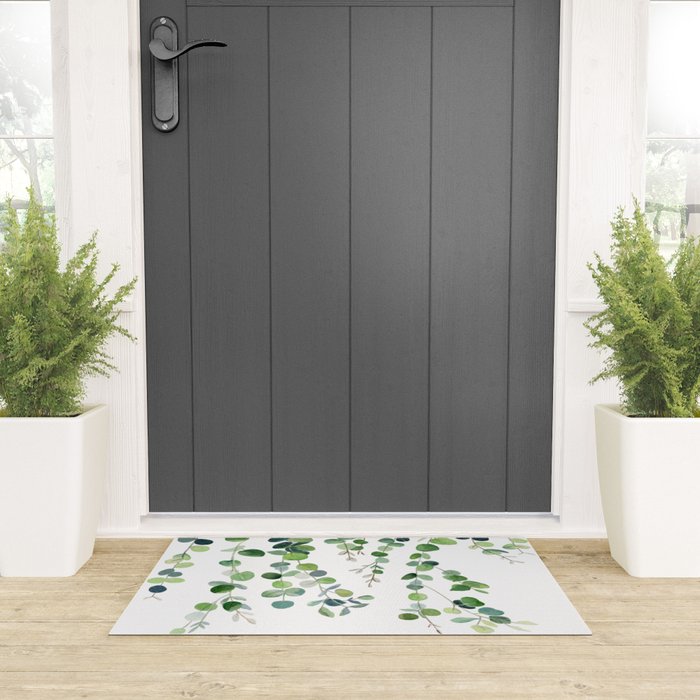 Eucalyptus Watercolor 4 Welcome Mat Gallery Image 3