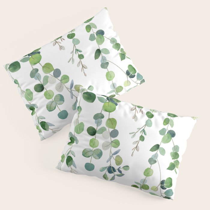 Eucalyptus Watercolor 4 Pillow Sham Gallery Image 1