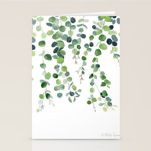 Eucalyptus Watercolor 4 Stationery Card Gallery Image 2