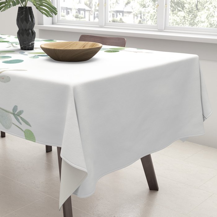 Eucalyptus Watercolor 4 Tablecloth Gallery Image 3