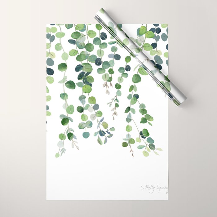 Eucalyptus Watercolor 4 Wrapping Paper Gallery Image 1