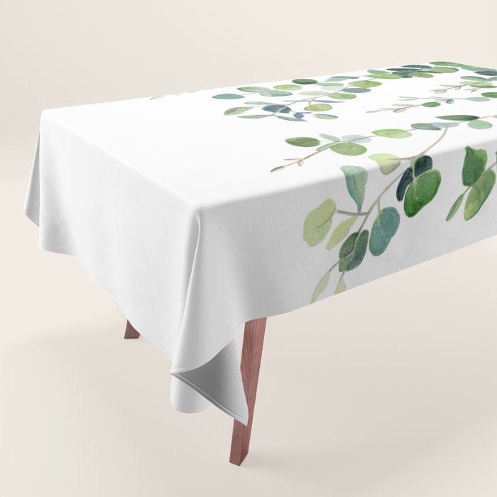 Eucalyptus Watercolor 4 Tablecloth Gallery Image 1