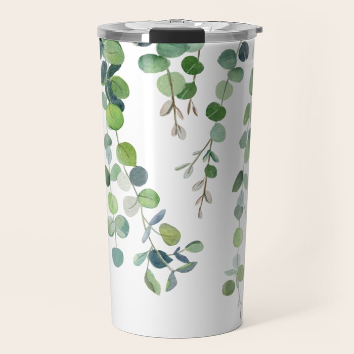 Eucalyptus Watercolor 4 Travel Mug Gallery Image 1