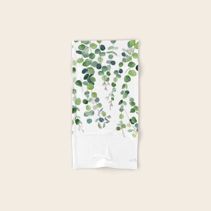 Eucalyptus Watercolor 4 Bath Towel Gallery Image 1