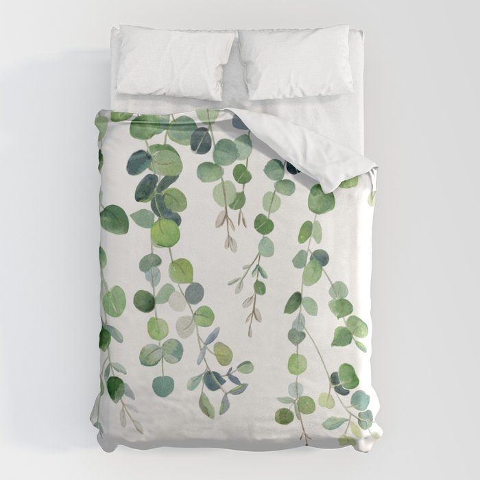 Eucalyptus Watercolor 4 Duvet Cover Gallery Image 1