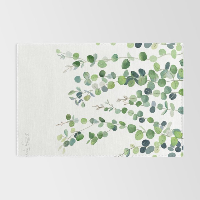 Eucalyptus Watercolor 4 Rug Gallery Image 2