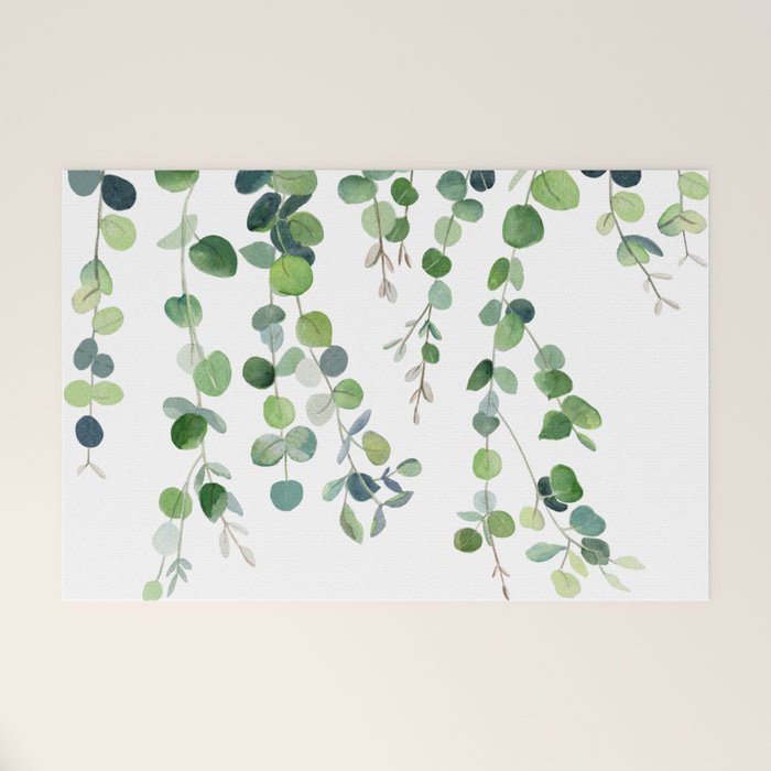 Eucalyptus Watercolor 4 Welcome Mat Gallery Image 1
