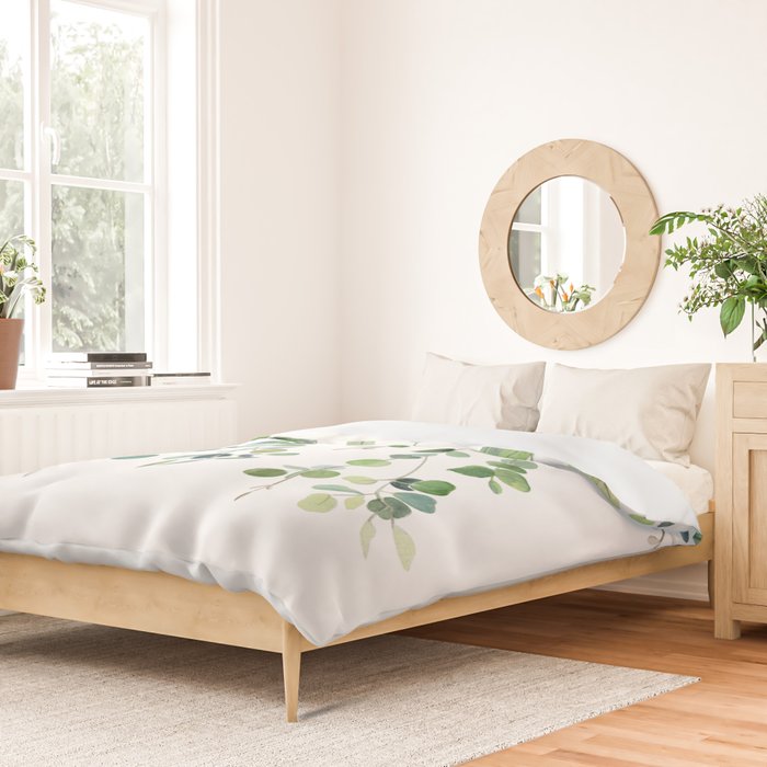 Eucalyptus Watercolor 4 Duvet Cover Gallery Image 2