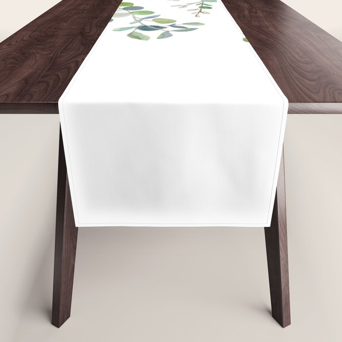 Eucalyptus Watercolor 4 Table Runner Gallery Image 1
