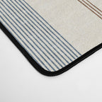 ivy stripes - blue, rust on cream Desk Mat Gallery Image 4