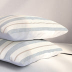 ivy stripes - blue, rust on cream Pillow Sham Gallery Image 3