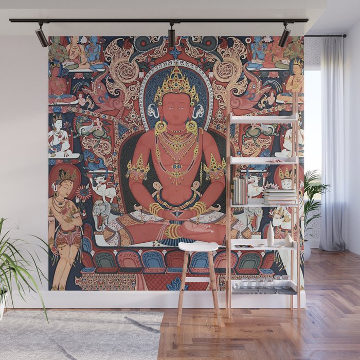 Amitabha Buddha Tibetan Buddhist Thangka Wall Mural Gallery Image 1