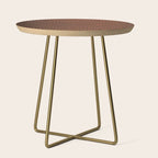 Football / Basketball Leather Texture Skin Side Table Gallery Image 1