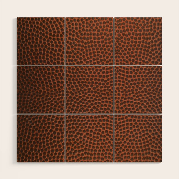 Football / Basketball Leather Texture Skin Wood Wall Art Gallery Image 1